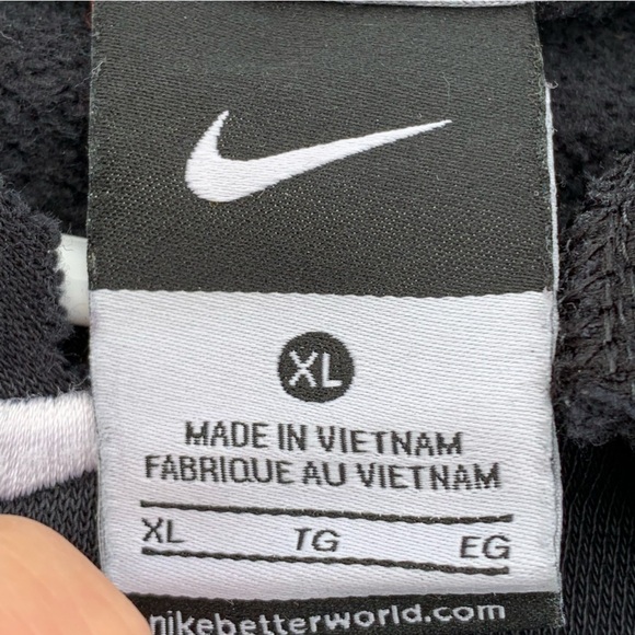 Vintage Nike Swoosh Logo Austin Basketball Hoodie Sweatshirt Size XL - Picture 8 of 8